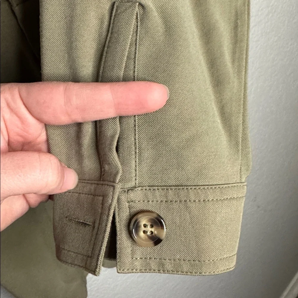 L'Academie Dylan Romper Olive Button Front Long Sleeve Pockets Sz S Streetwear - Picture 10 of 13